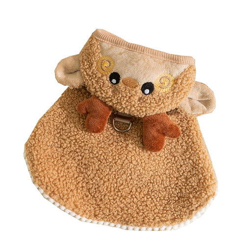 Christmas Pet Dog Cat Reindeer Cape – Warm & Thickened Autumn/Winter Clothes for Small Dogs and Cats UK PET HOUSE