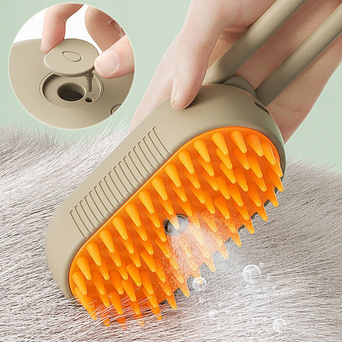 3-in-1 Electric Pet Steam Brush – Grooming Comb with Spray & Massage DOG n KITTY