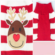 Christmas Moose Pattern Sweater for Dogs & Cats – Festive Winter Knitwear UK PET HOUSE