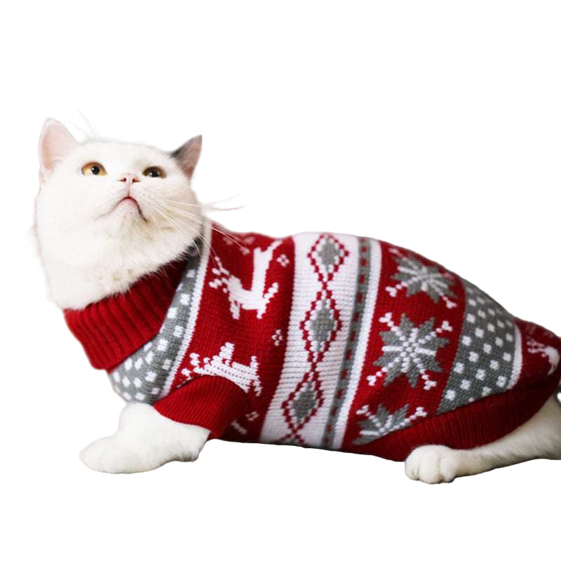 Pet Cat Dog Christmas Sweater Pullover Winter Clothes Unbranded