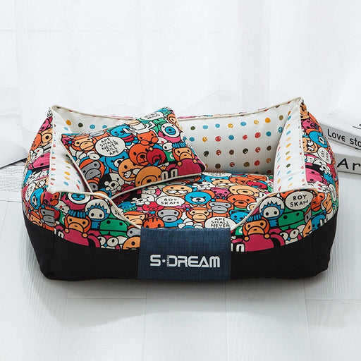 PawLuxe Pet Bed – Plush Indoor Bed for Cats & Dogs, Elegant Dog & Cat Mat UK PET HOUSE