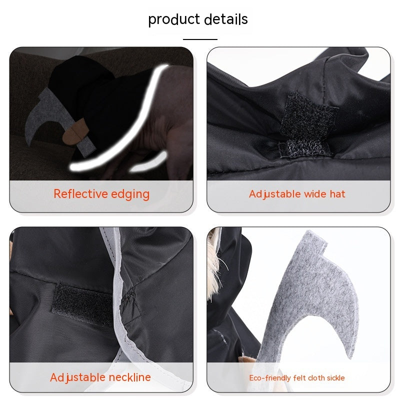 Halloween Pet Cloak – Spooky Death Cape Costume for Cats & Small Dogs UK PET HOUSE