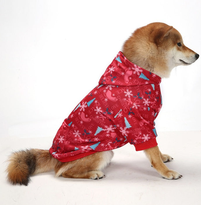 Pet Dog Christmas Plaid Hoodie