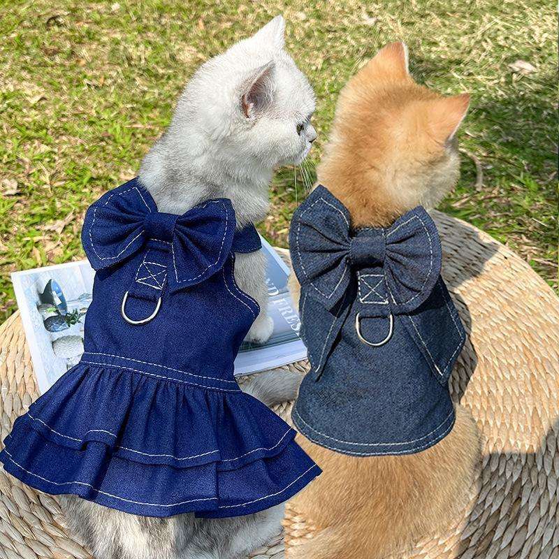 Pet Cat Dog Skirt with Back Leash Unbranded