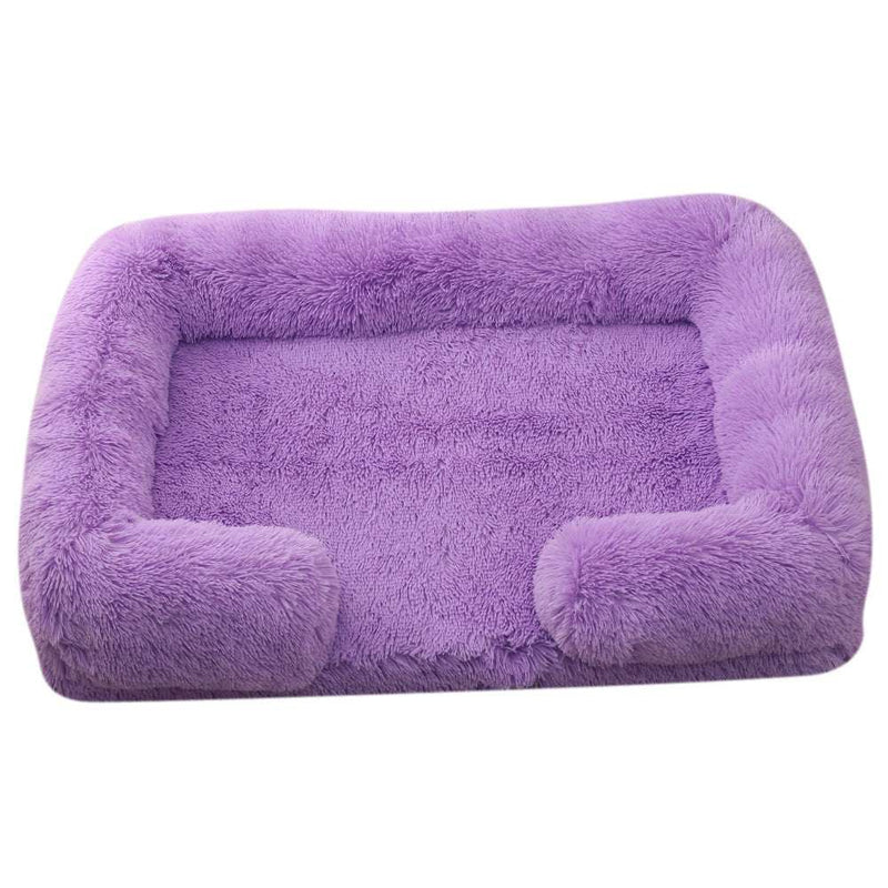 Plush Rectangular Pet Bed – Cozy Winter Nest for Cats & Dogs, Soft Indoor Cushion UK PET HOUSE