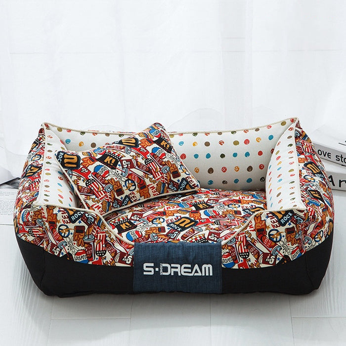 PawLuxe Pet Bed – Plush Indoor Bed for Cats & Dogs, Elegant Dog & Cat Mat UK PET HOUSE