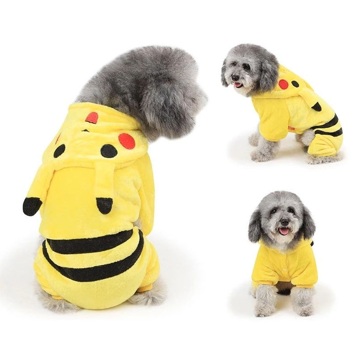 Pet Cat Dog Halloween Cartoon Animal Costume Comfortable Fleece Hoodies Apparel