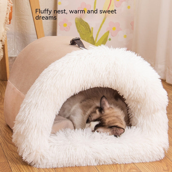 Cozy Portable Pet Nest – Moisture-Proof Warm Bed for All Seasons DOG n KITTY