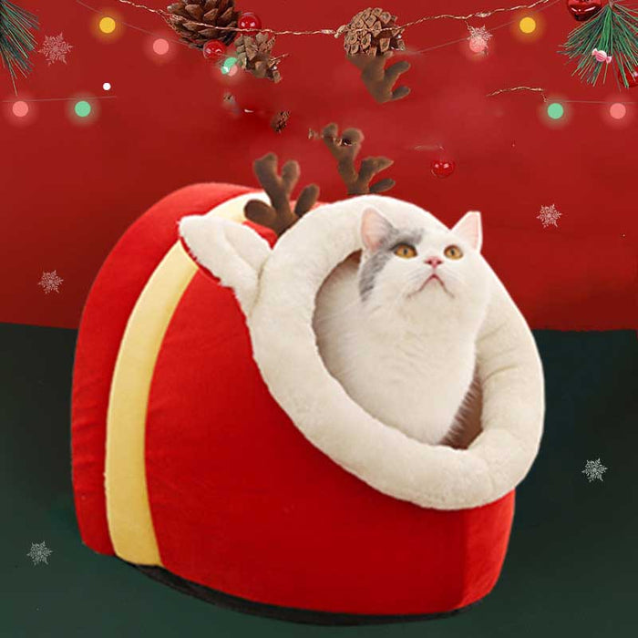 Pet Dog Cat Christmas Pet Nest Bed