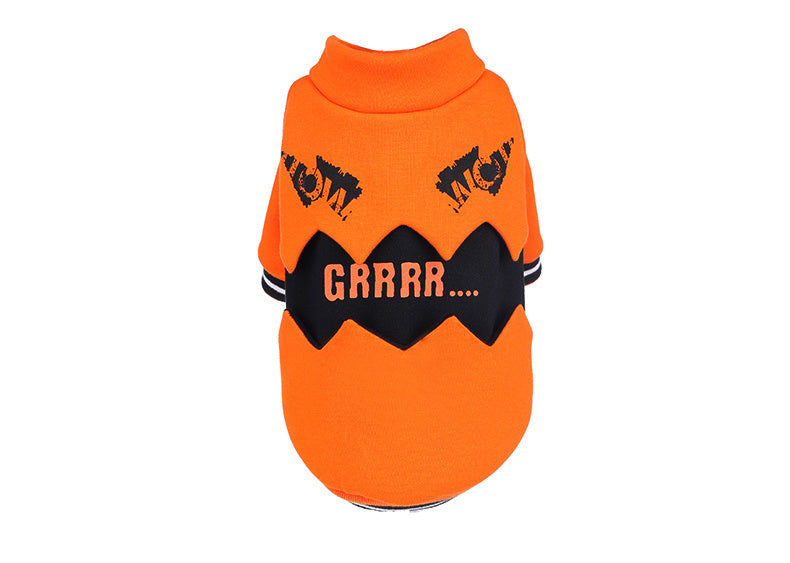 Pet Dog Halloween Pumpkin Costume Sweater