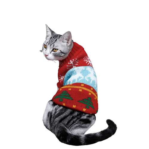 Dog Cat Sweater Pet Christmas Knitting High Collar Clothes UK PET HOUSE