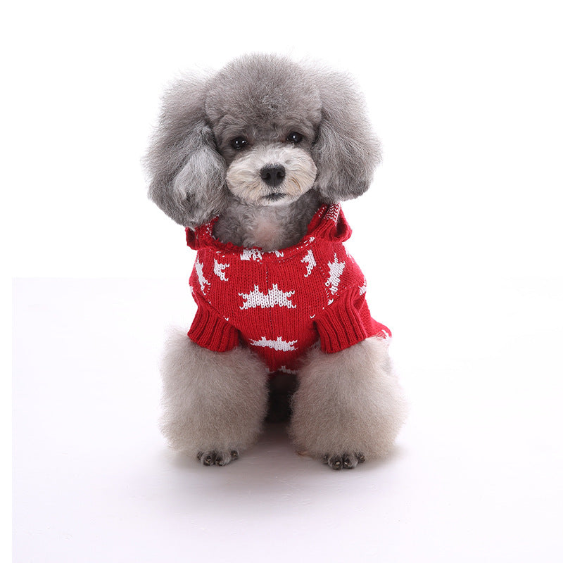 Pet Dog Cat Christmas Sweater with Hoodie eprolo