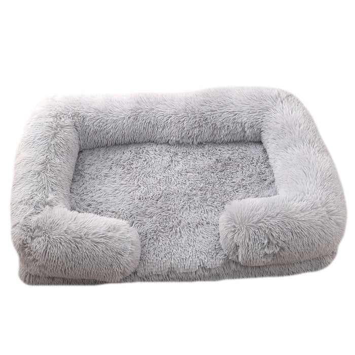 Plush Rectangular Pet Bed – Cozy Winter Nest for Cats & Dogs, Soft Indoor Cushion UK PET HOUSE