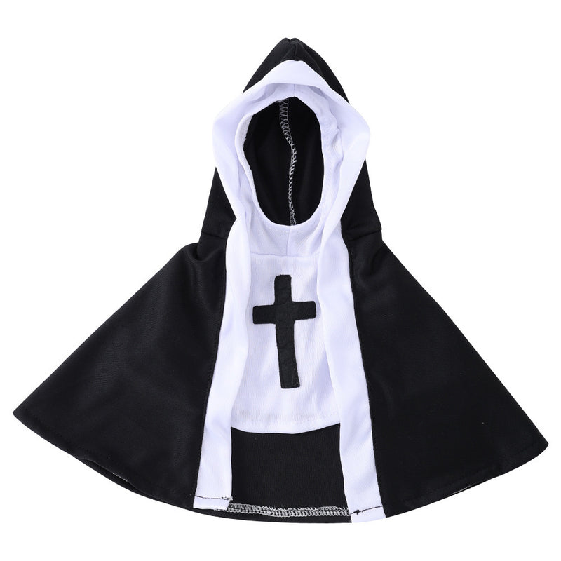 Halloween Pet Costume – Choose Between Nun Cloak or Priest Holding Bible Outfit for Cats & Small Dogs UK PET HOUSE