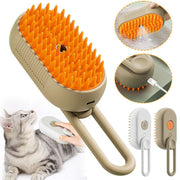 3-in-1 Electric Pet Steam Brush – Grooming Comb with Spray & Massage DOG n KITTY
