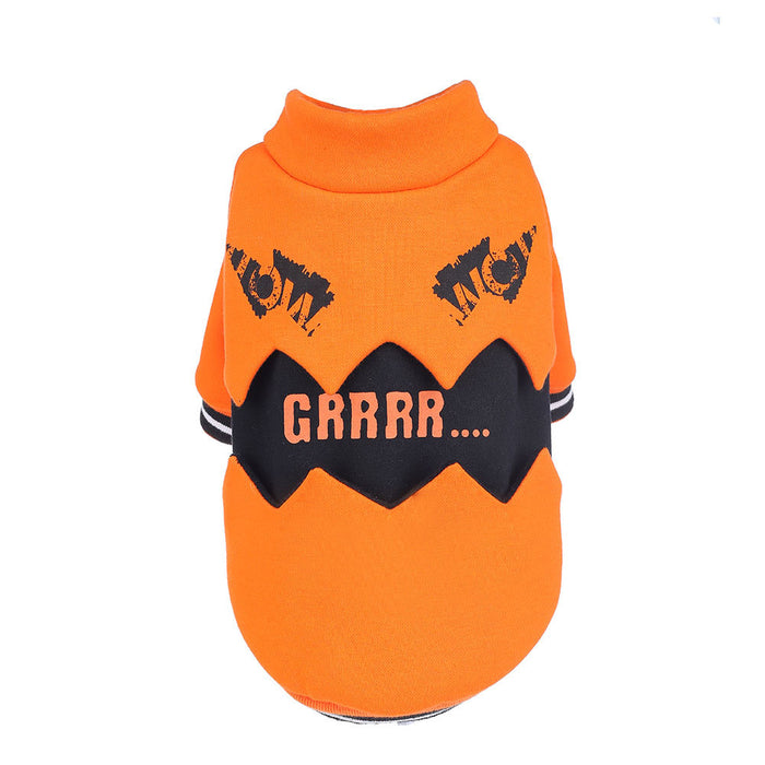 Pet Dog Halloween Pumpkin Costume Sweater