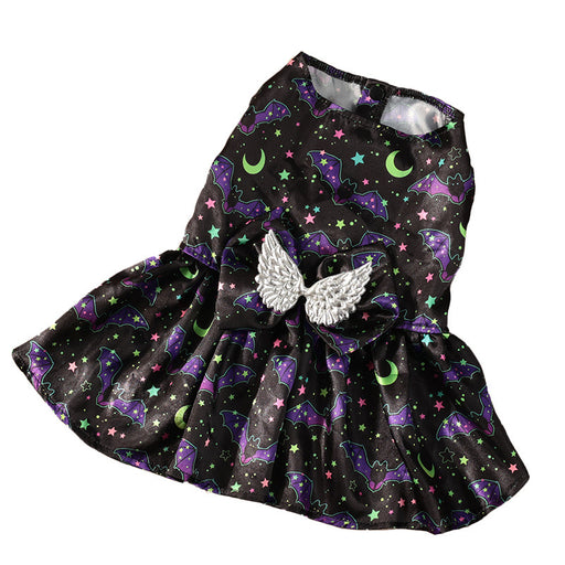 Small Angel Wings Halloween Dress for Dogs & Cats – Pet Costume with Bat or Pumpkin Variant UK PET HOUSE
