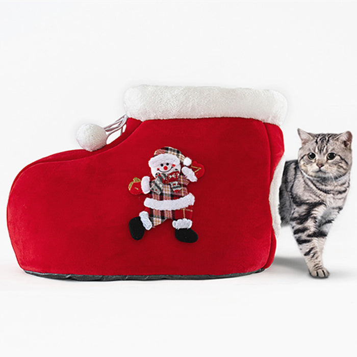 Dog Cat Christmas Boots Pet House(Pet Christmas Boot House)