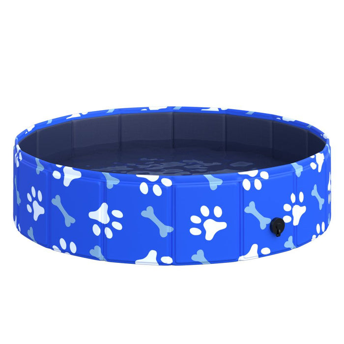 80cm Swimming Foldable Pet Pool - Blue UK PET HOUSE