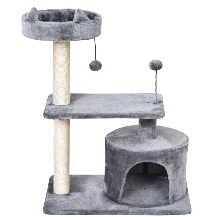 81cm Cat Tree Scratching Post Tower UK PET HOUSE