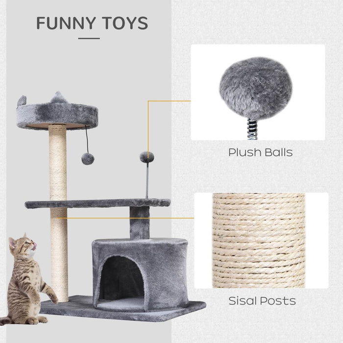 81cm Cat Tree Scratching Post Tower UK PET HOUSE