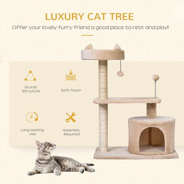 81cm Cat Tree Scratching Post Tower for Kitten Large Cats Activity Centre House UK PET HOUSE