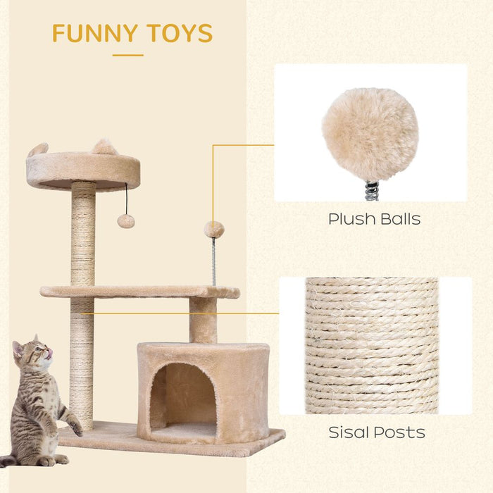 81cm Cat Tree Scratching Post Tower for Kitten Large Cats Activity Centre House UK PET HOUSE