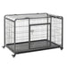 81x125cm Metal Dog Cage Kennel Locking Door & Wheels Extra Large Pets Pawhut UK PET HOUSE