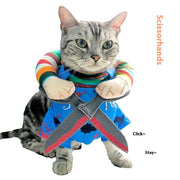 Halloween Pet Cosplay Costume – Scissor Design Adjustable Outfit for Cats & Dogs DOG n KITTY