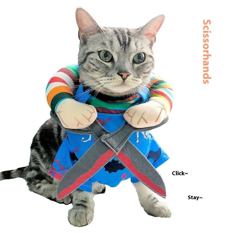 Halloween Pet Cosplay Costume – Scissor Design Adjustable Outfit for Cats & Dogs DOG n KITTY