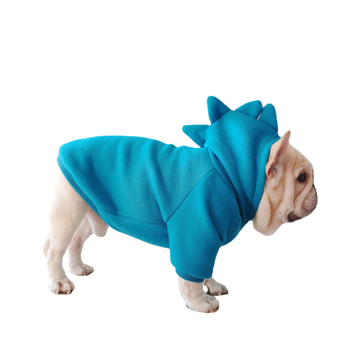 Pet Dog Apparel Fleece Solid Color Hoodie