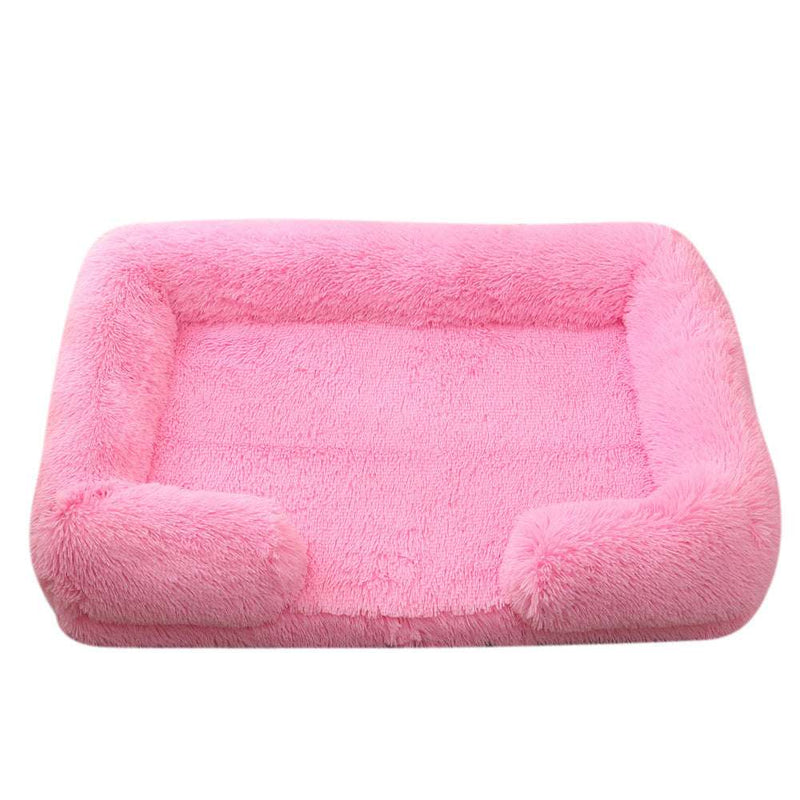 Plush Rectangular Pet Bed – Cozy Winter Nest for Cats & Dogs, Soft Indoor Cushion UK PET HOUSE
