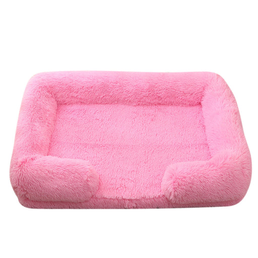 Plush Rectangular Pet Bed – Cozy Winter Nest for Cats & Dogs, Soft Indoor Cushion UK PET HOUSE