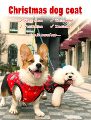 Pet Christmas Dog Waterproof Reflective Belt Chest And Back Autumn Warm Pet Clothes UK PET HOUSE