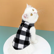 Pet Dog Cat Polar Fleece Plaid Vest Teddy Bichon Clothes Unbranded