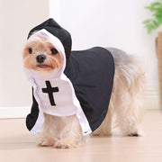 Halloween Pet Costume – Choose Between Nun Cloak or Priest Holding Bible Outfit for Cats & Small Dogs UK PET HOUSE