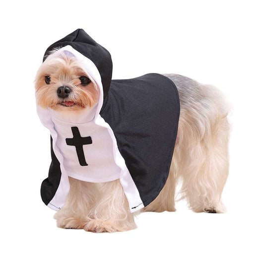 Halloween Pet Costume – Choose Between Nun Cloak or Priest Holding Bible Outfit for Cats & Small Dogs UK PET HOUSE