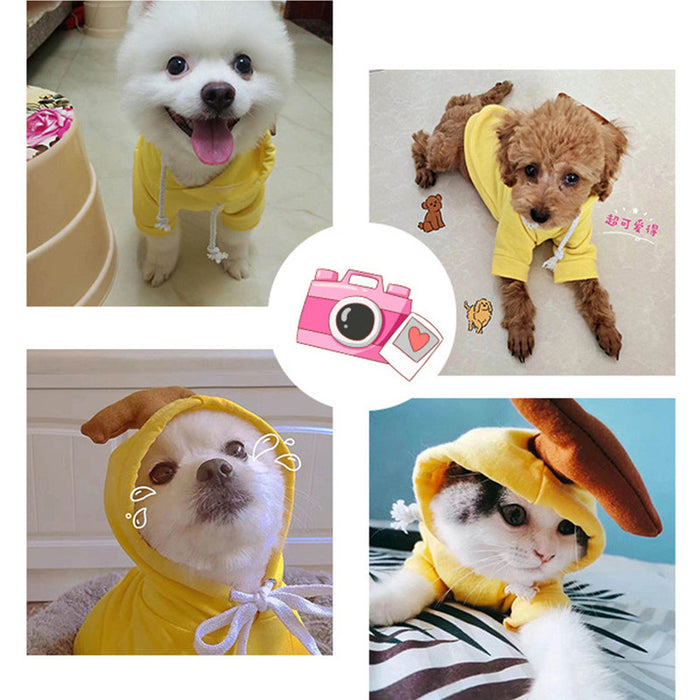 Pet Cat Dog Cute Fruit Hoodies Costume Winter Warm Fleece