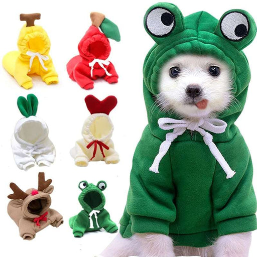 Pet Cat Dog Cute Fruit Hoodies Costume Winter Warm Fleece Unbranded