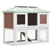 Animal Rabbit Cage Double Floor Wood UK PET HOUSE