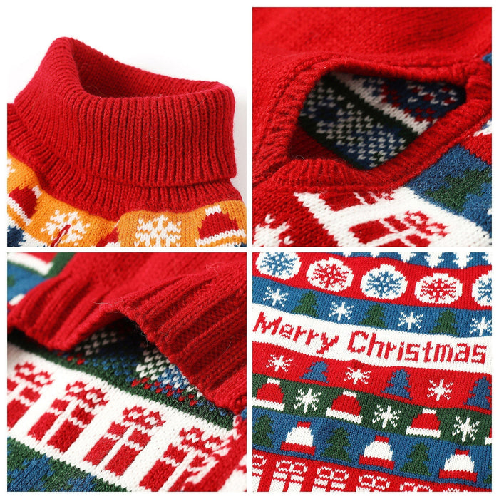 Autumn Pet Christmas Acrylic Sweater Red UK PET HOUSE