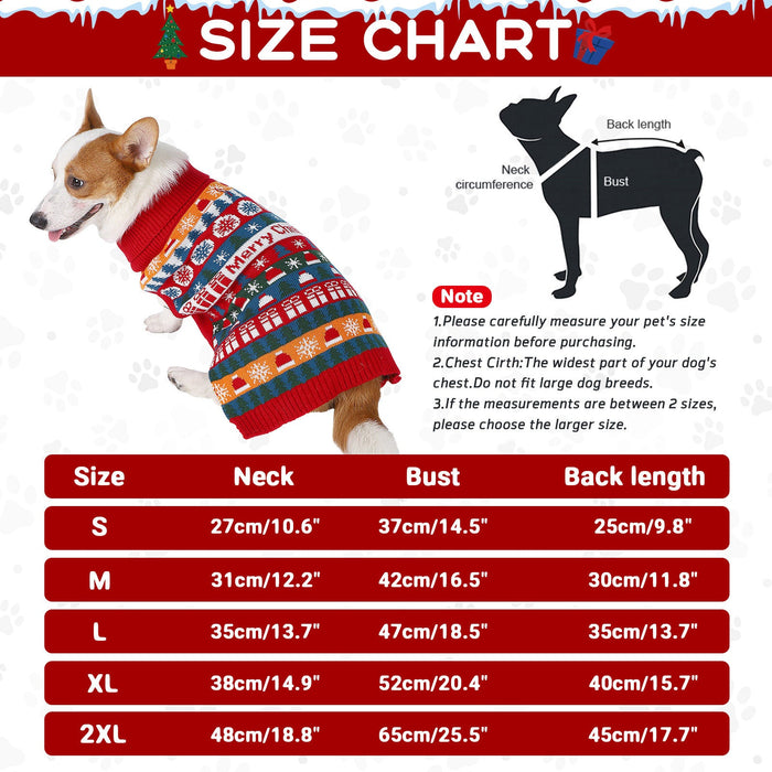 Autumn Pet Christmas Acrylic Sweater Red UK PET HOUSE