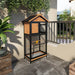 Bird Cage Wood & Steel Aviary w/ Standing Pole, Nest, Slide-Out Tray UK PET HOUSE