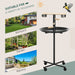 Bird Play Stand Portable Feeder Station w/ Wooden Perches, Stainless Steel Bowls UK PET HOUSE