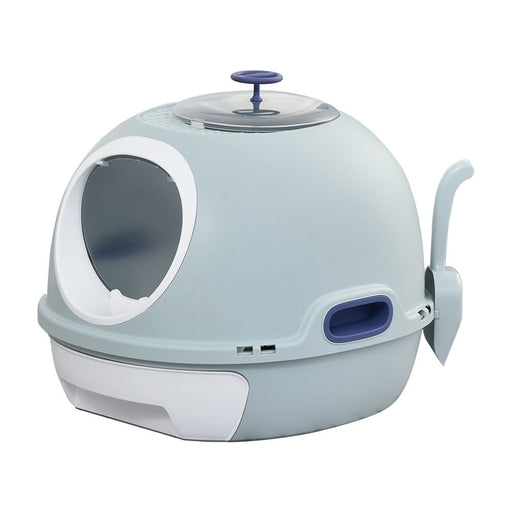 Cat Litter Box Pet Toilet With Scoop Enclosed Drawer Skylight Easy To Clean UK PET HOUSE
