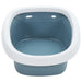 Cat Litter Tray White and Blue UK PET HOUSE