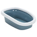 Cat Litter Tray White and Blue UK PET HOUSE