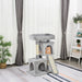 Cat Rest & Play Activity Tree w/ 2 House Cushion Perch Scratching Post Grey UK PET HOUSE