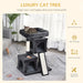 Cat Rest & Play Activity Tree w/ 2 House Perch Scratching Post Black Pawhut UK PET HOUSE