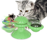 Cat Rotating Windmill Multi-Function Toys Itch Scratching Device Teeth Shining Toy UK PET HOUSE
